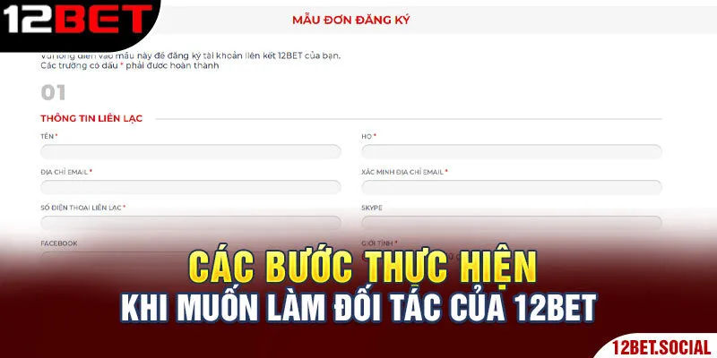 Đại Lý 12bet - Kết Nối Thành Viên, Nhận Hoa Hồng Khủng 3 Các bước thực hiện khi muốn làm đối tác của 12Bet
